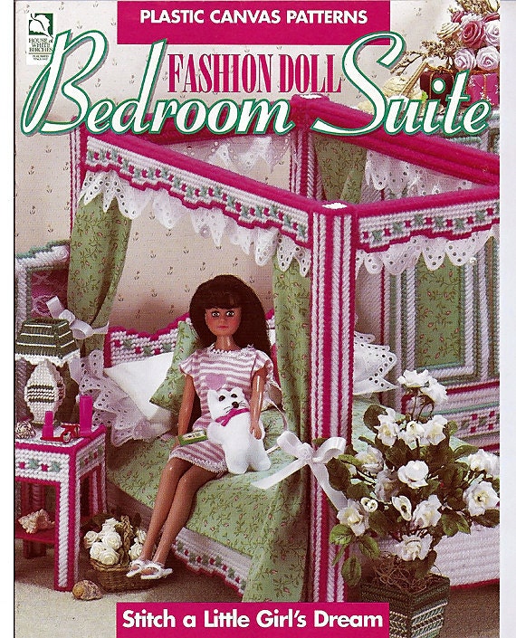 Fashion Doll Bedroom Suite: Plastic Canvas Pattern from House of White Birches