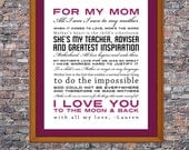 Mother's Day Quotes Custom 8 x 10 Canvas