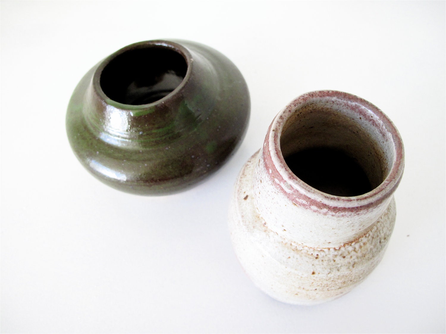 Pair of Vintage Studio Pottery Vases, Signed