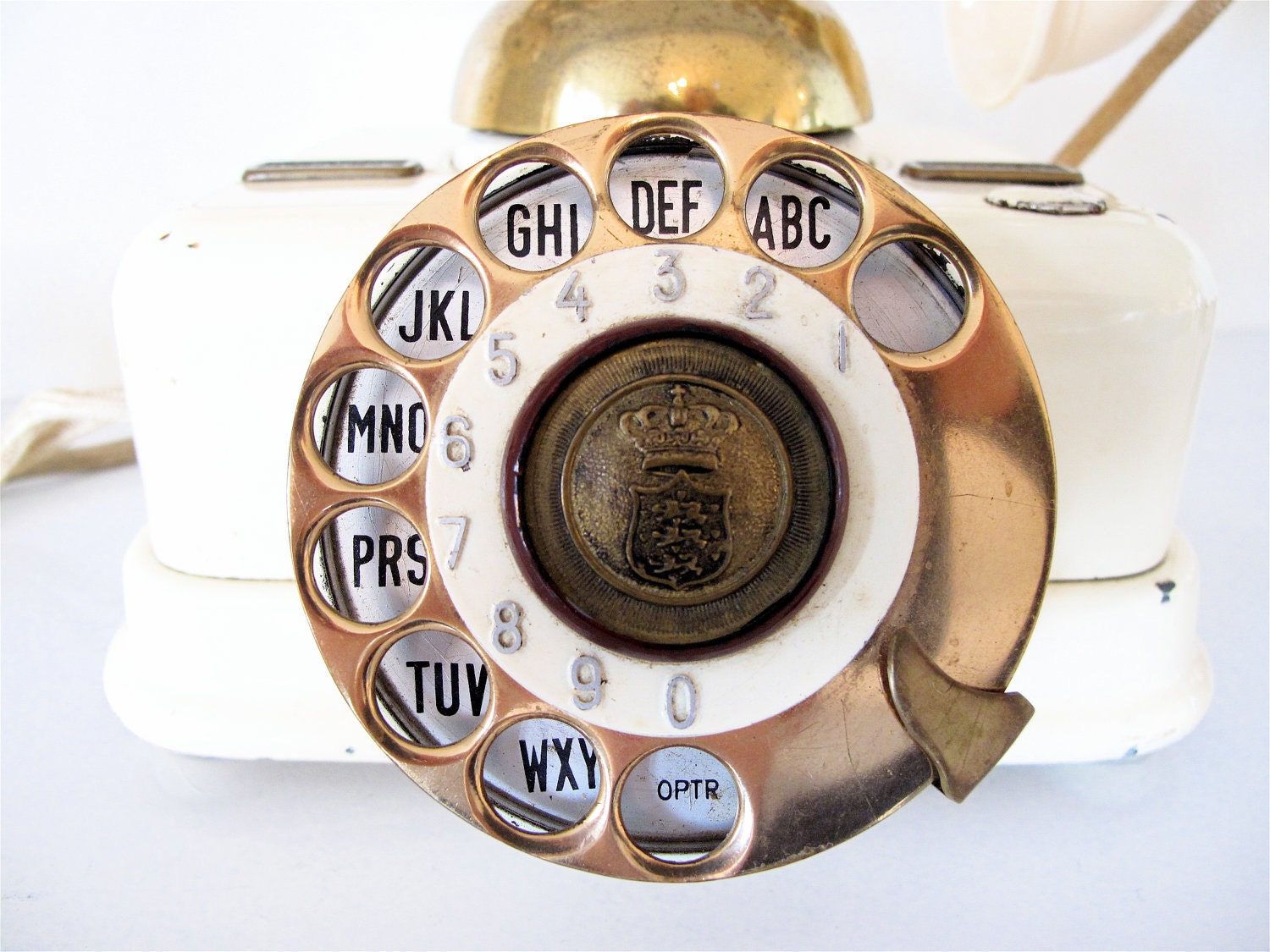 Antique Danish Boudior Cradle Telephone, Kjobenhavns Telefon