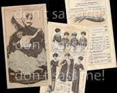 1910s Digital Download Vintage TITANIC Era Edwardian PARIS Fashion Antique Store Catalog - 28 Pages Printable Pdf
