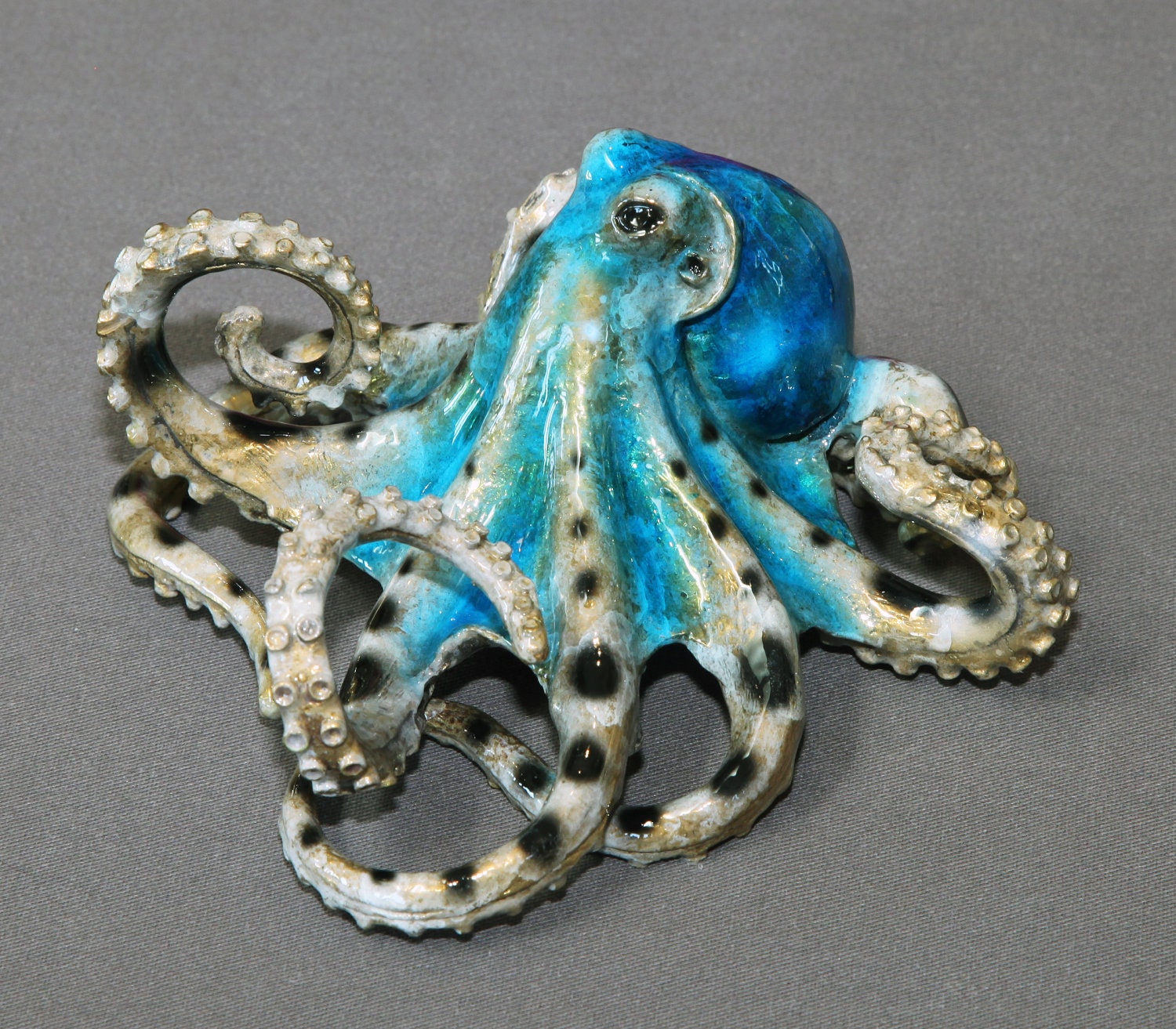 FANTASTIC BRONZE OCTOPUS "Tammy" Figurine Statue Sculpture Aquatic Art / Limited Edition By Barry Stein
