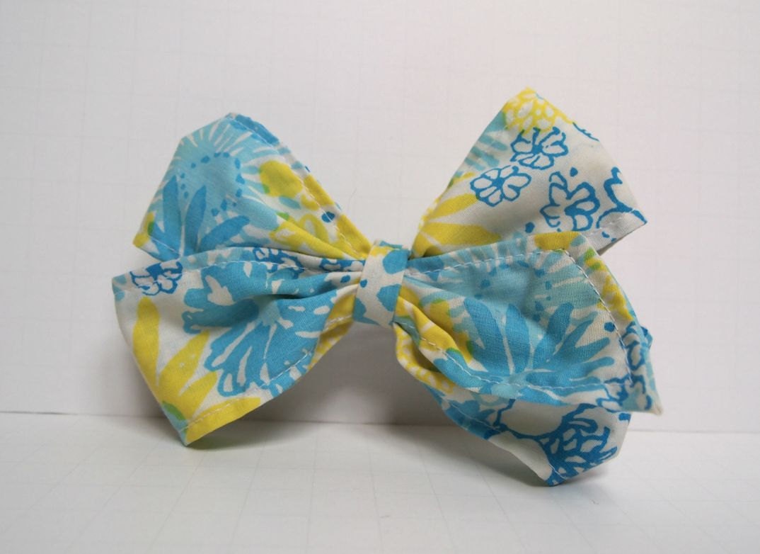 Vintage Lilly Pulitzer Print Hair Bow