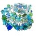 Aqua beaded charm bracelet handmade 'Azure Blue'