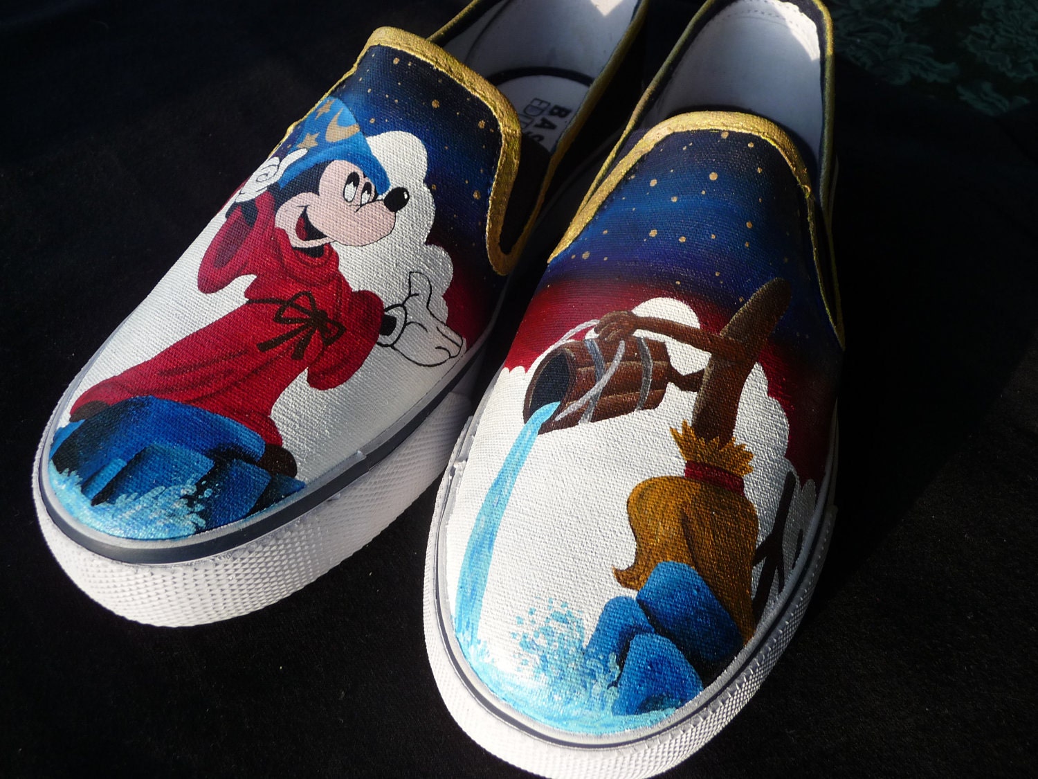 Custom Hand Painted Shoes - Sorcerer Mickey Mouse