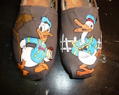 Custom Hand Painted Shoes - Donald Duck
