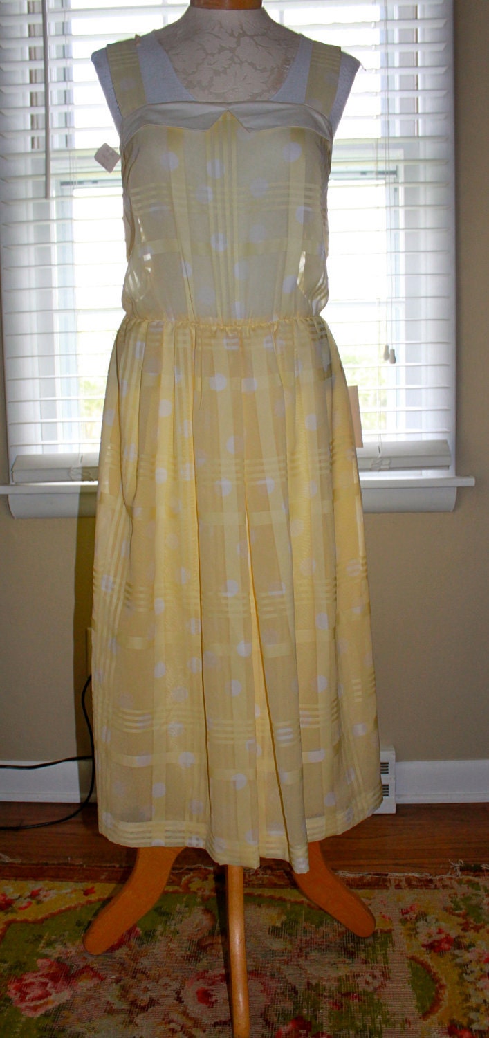 CLEARANCE----Sunny Day Vintage 50's style Sun Dress Polka Dots//Plaid/Vintage Deadstock-With Tags