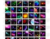 Digital Collage Sheet - 1 INCH SQUARES - Space