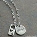 Custom Personalized The Journey Hand Stamped Anniversary Date Necklace