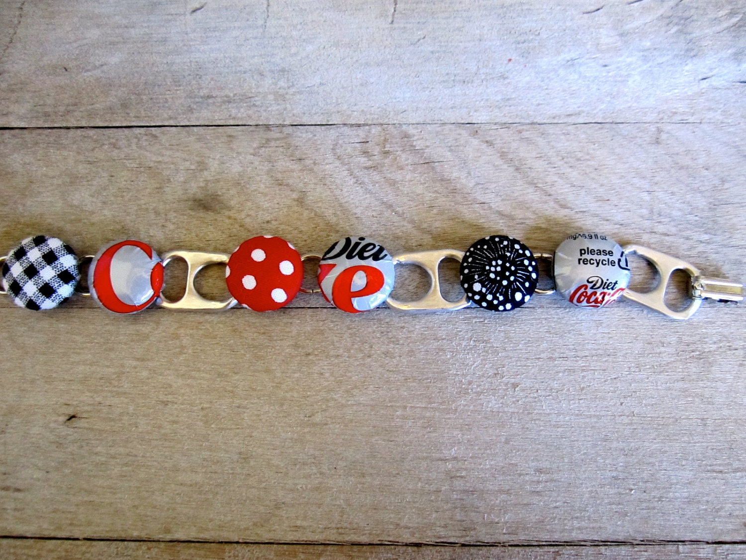 Diet Coke Addicts Big Button Bracelet
