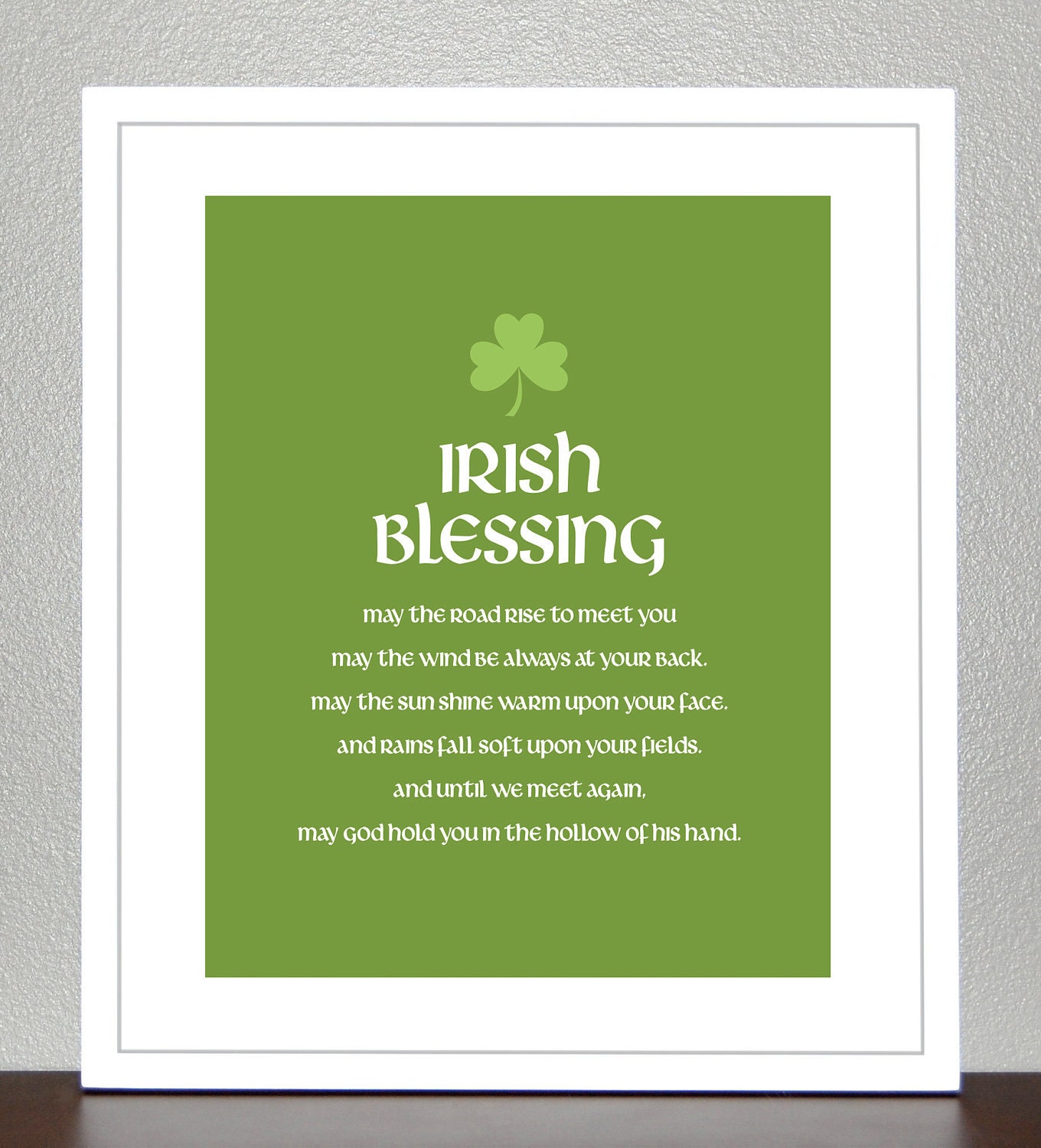 St. Patricks Day - Irish Blessing Print - 8x10