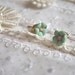 Super Cute Clay Flower Stud Earrings in Pastel Green NEW Sterling Silver