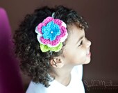 Girls Crochet Elastic Headband - Spring  Summer Accessories