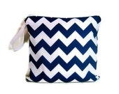 Navy blue white chevron wet bag swim suit pool beach bathing summer bag waterproof small cloth diaper baby summer