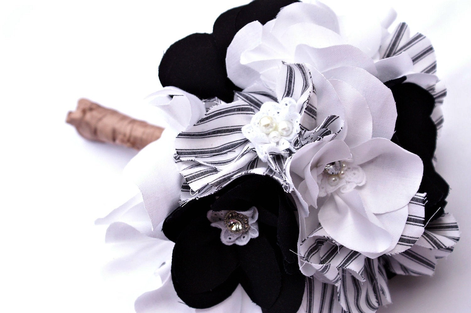 Wedding bouquet, Shabby chic, Bridal bouquet, Black and white weddings, Bride, Cotton magnolias