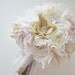 Fabric Flower Bouquet with Vintage Rhinestone Brooches and Lace - Alternative wedding bouquet - Rustic chic weddings
