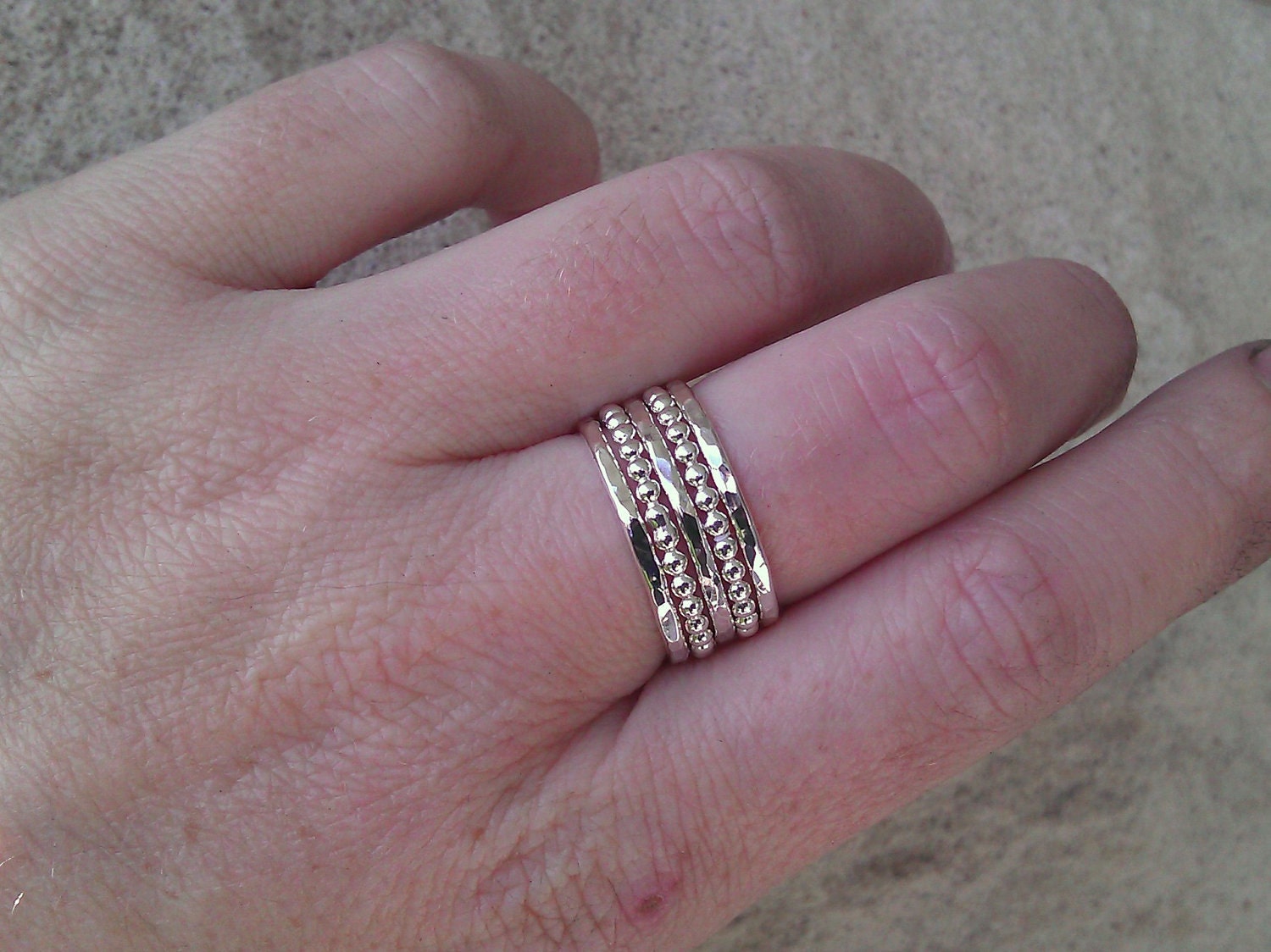 MADE TO ORDER - Five Silver Stacking Rings - Sterling Silver