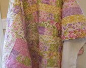 Eden Pink, Purple, Green and Yellow Quilted Wrap Shawl