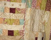 Quilted Wrap - Fig & Plum Fig Tree Quilts, Backed in Snuggles, wearble quilt. fresh vintage feel