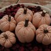 Primitive Fall Halloween Striped Pumpkin Ornies, Bowl Fillers