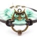 bracelet--antique bronze lovely owl bracelet,alloy chain bracelet