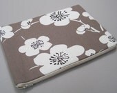 iPad Case,for iPad 1, iPad 2, iPad 3, HP Touchpad, Canvas/Padded/Plum Flower. Made to order