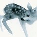 Woodland Fawn Watercolor Print - Ghost Fawn