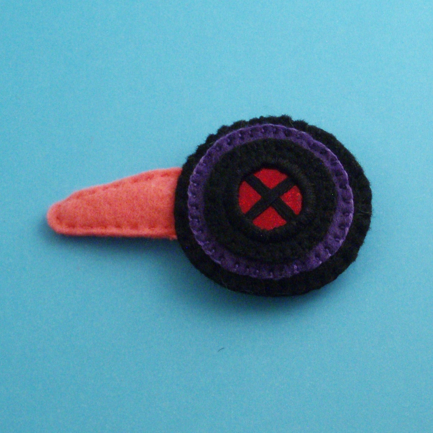 X-Men Felt Barrette or pin-- Psylocke