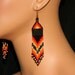 NEW Native American "Lakota Flames 01" Beaded Earrings