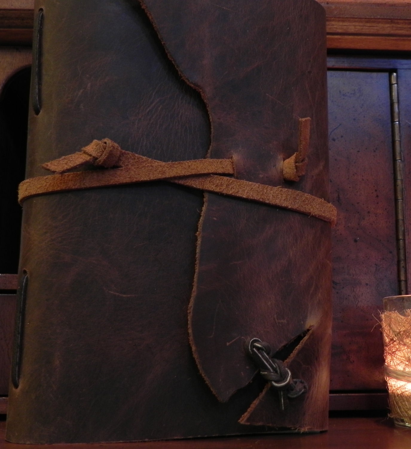 Handmade Leather Chocolate Brown Southwestern Journal