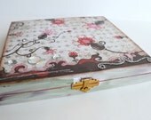 One of a Kind Trinket Box, Cigar Box, Altered Box, Jewelry Box, Stash Box, Hand-Painted Altered Box