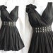 Chiffon Party Dress - Sweet Night Sexy Top Blouse Tunic Dress - Little Black Dress Cocktail Dress