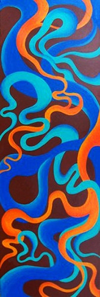 Original Acrylic Painting on Canvas -  Fire Dance
