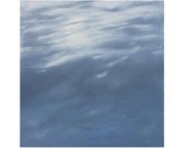 Painting of Water Original Oil Landscape on Wood panel Blue Light reflecting on water wall art