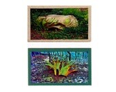 ACEO Miniatures, Woodland Oddities, Surreal Gothic Dark Art,  Set of 2 Virginia Fine Art Prints, Pagan Art, HAB