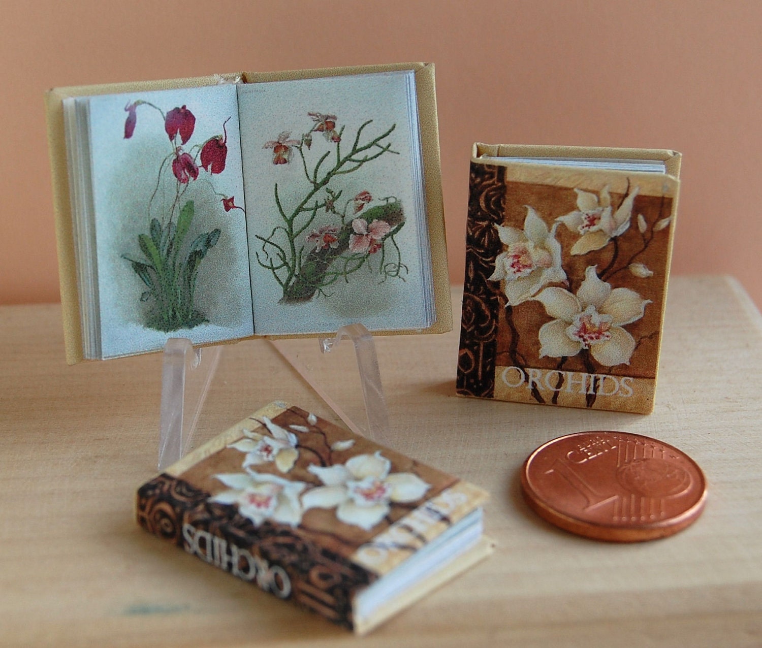 1/12 Miniature book, Orchids