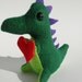 Be My Valentine Dino in green