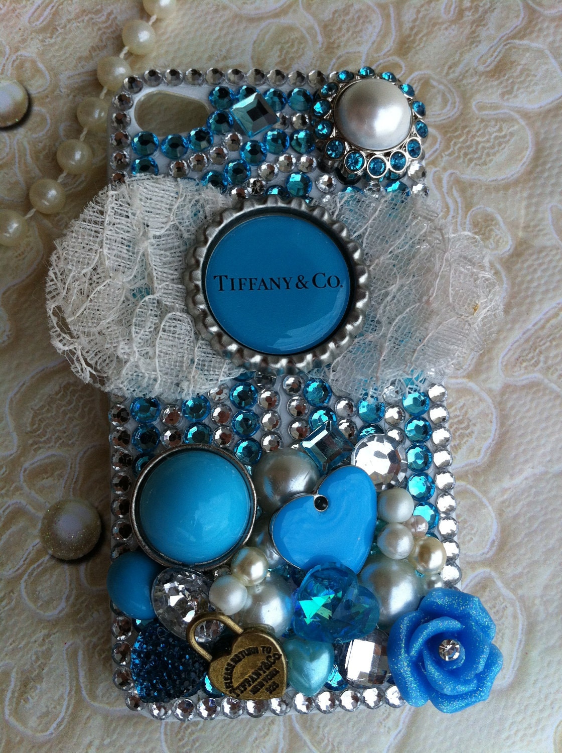 3D Tiffany&Co. Themed Iphone 4/4s cell phone snap case