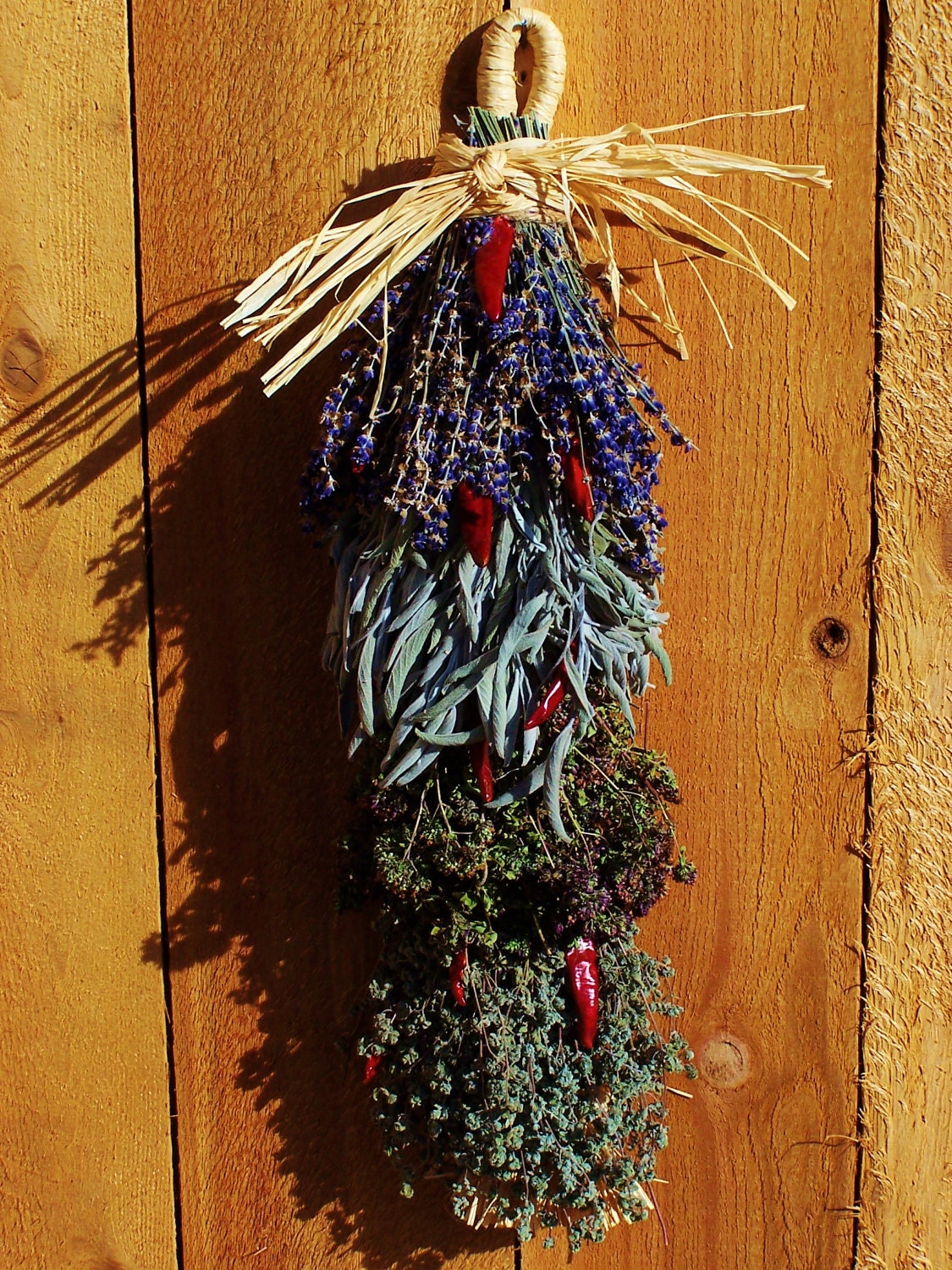 Spring/Summer Wreath-Farmhouse Wreath-GOURMET HERB Door WREATH-Front Door Wreath-Rustic Primitives Country Home Decor-Farmhouse Decor