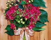 Spring/Summer Wreath-Front Door Wreath-XXL FUCHSIA HYDRANGEA Floral Door Wreath-Spring Door Decor-Spring Decor-Floral Decor