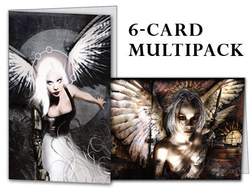 6 Card Pack: DreamCypher / Ethernaut (Cruxshadows) art by Rogue & MANDEM - Greeting Holiday Card