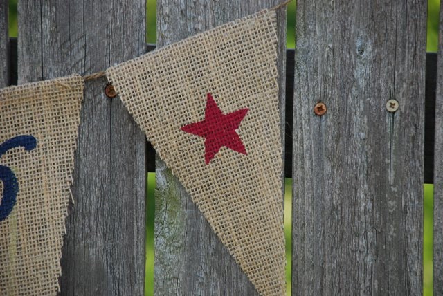 Burlap Banner- Patriotic