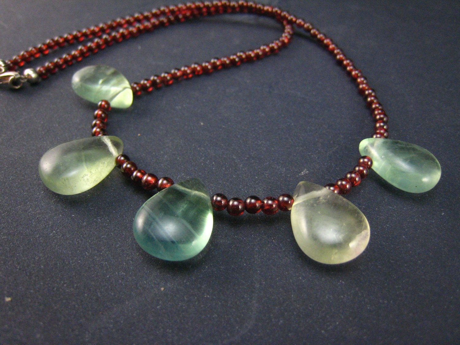Garnet and Fluorite Necklace