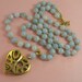 Vintage Gold Tone Modernist Open Work Heart Pendant