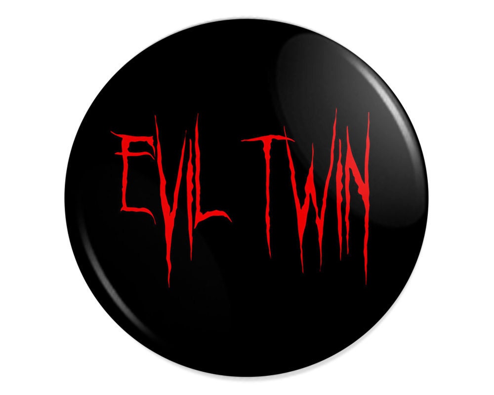 Halloween Pinback Button - Evil Twin - 3 inch