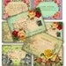 Vintage Roses Postcards - Digital Collage Sheet Download - Set 158