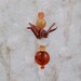 Origami Crane Rearview Mirror Charm, Upcycled Orange Paper Crane