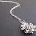 Flower Sterling Silver Necklace-simple everyday jewelry- Bridesmaid,Wife, Girlfriend, Mothers Gift Idea