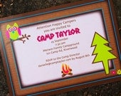 CAMPING PARTY - INVITATION (Printable)