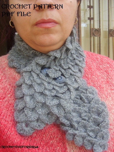 PDF FILE Double arrowhead croco neck warmer pattern